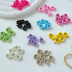 Cup Metal Beads 8mm Baking Painted Pastel Colors 30pcs 2