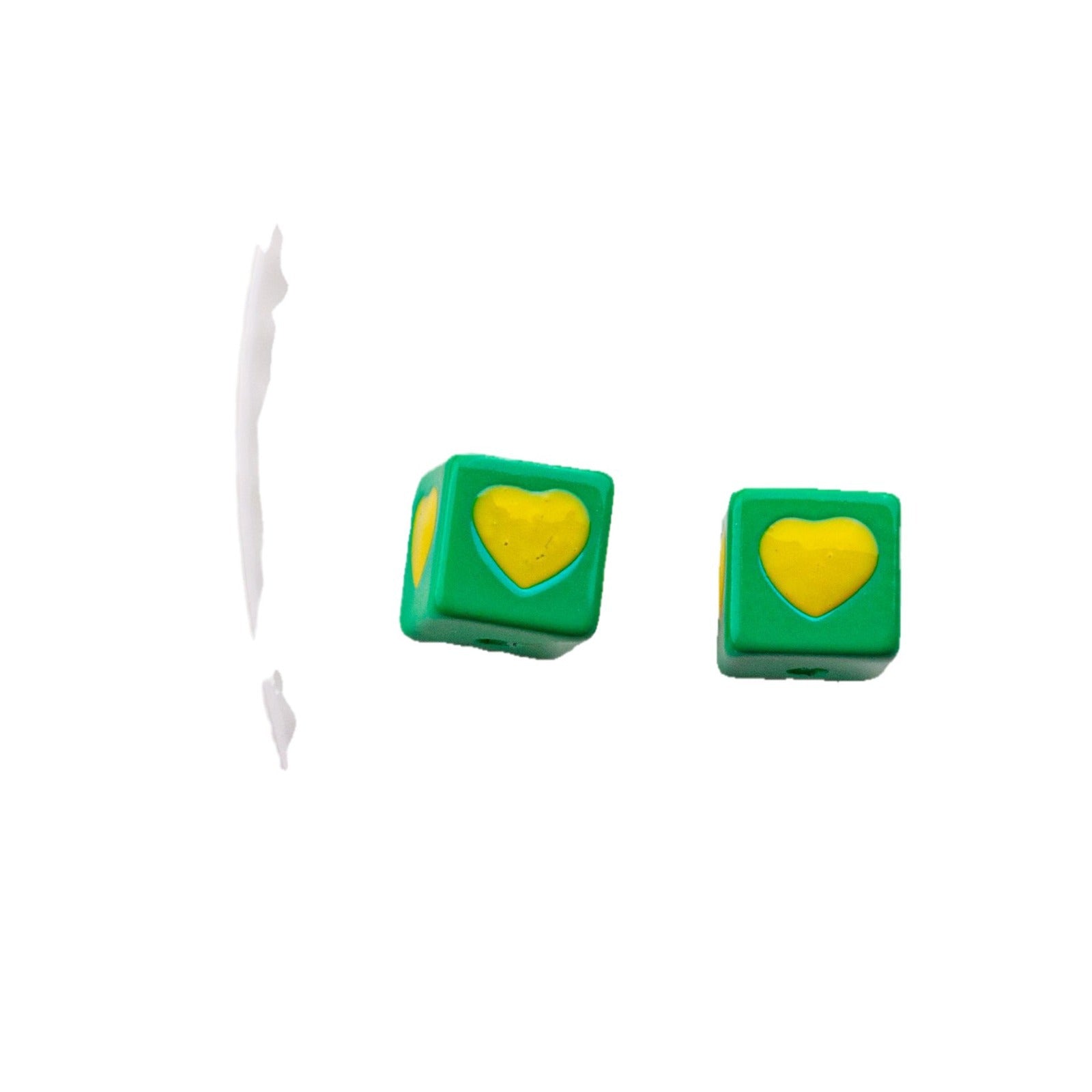 Warm Winter Color Series Heart Acrylic Square Beads 12.5mm 20pcs 5