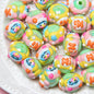 Hand Painted Star Acrylic Beads 16mm Pastel Colors 10pcs 16
