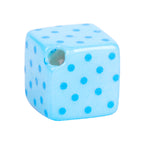 Candy Color Polka Dotted Square Acrylic Beads 14mm Diagonal Hole 10pcs 5