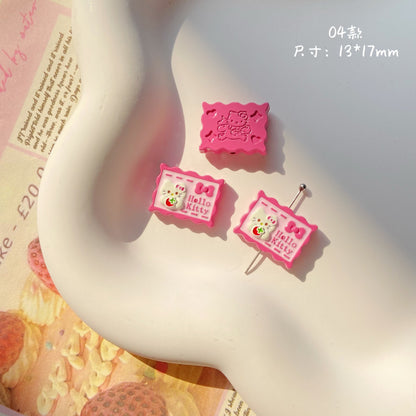 Character Metal Beads 17mm Hello Kitty Doll Head & Stamp Alloy 10pcs 5