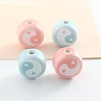 Flat Acrylic Beads 16mm Light Color Taichi Ceramic 10pcs 4