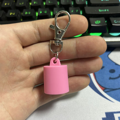 Silicone Chapstick Keychain Caps Crown Striped Smooth Shapes 3pcs 19
