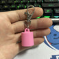 Silicone Chapstick Keychain Caps Crown Striped Smooth Shapes 3pcs 19