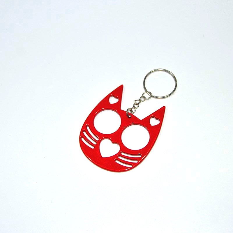 Cat Ear Self Defense Keychain Zinc Alloy 7cm 2pcs 8