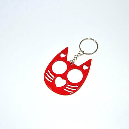 Cat Ear Self Defense Keychain Zinc Alloy 7cm 2pcs 8