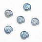 Electroplated Flat Spiral Shell Glass Beads 12mm Iridescent 30pcs 16