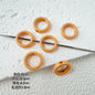 Heart Circle Floral Metal Beads Painted Solid Color Bulk 20pcs 13