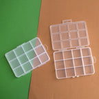 Plastic Organizer Boxes Clear 12 Compartment Fixed Grid 13cm 2pcs