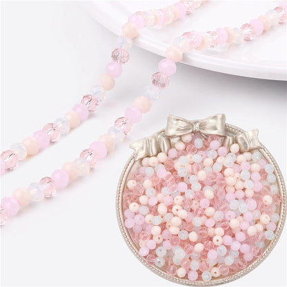 Transparent Flat Glass Beads 6mm Smooth Glossy Finish 200pcs 7