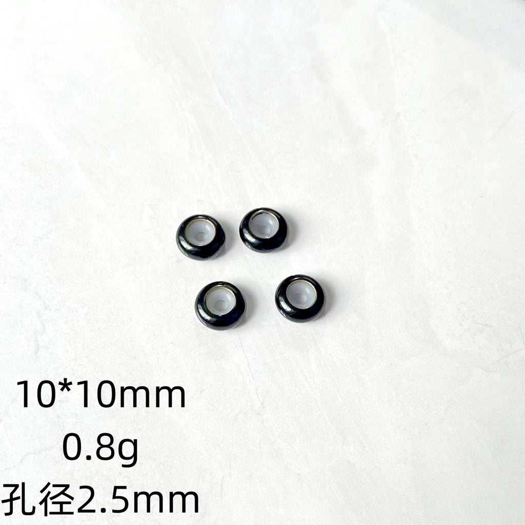 Brass Spacer Beads 10mm Colorful Enamel Large Hole 20pcs 2