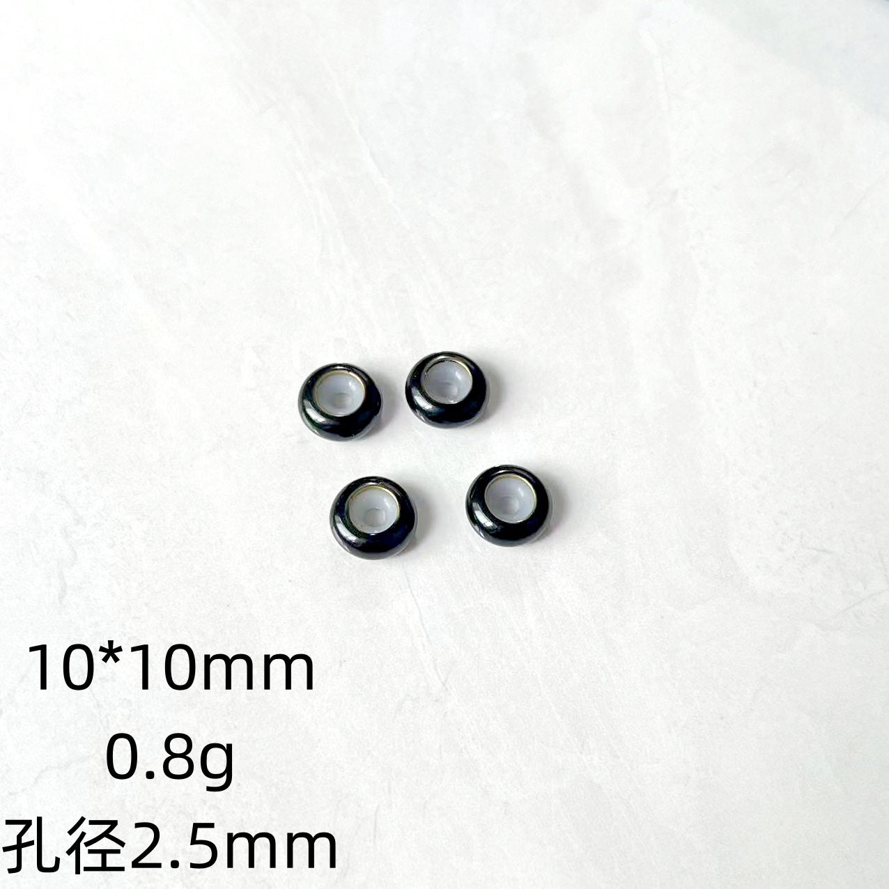 Brass Spacer Beads 10mm Colorful Enamel Large Hole 20pcs 2