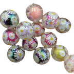 Transparent Daisy Acrylic Beads 16mm UV Plating Glossy 100pcs 5