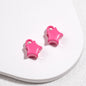 Baking Painted Star Acrylic Beads 14mm Glossy Colorful 50pcs 14