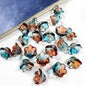 Wind Chime Flower Glass Beads 12mm Transparent Pink 50pcs 33