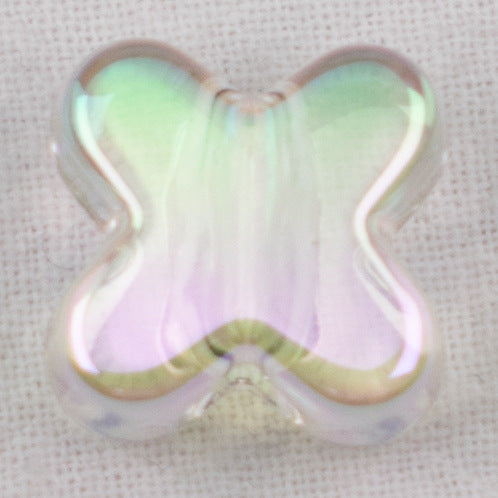 Transparent Clover Acrylic Beads 15x18mm AB Plating Colored 100pcs 5