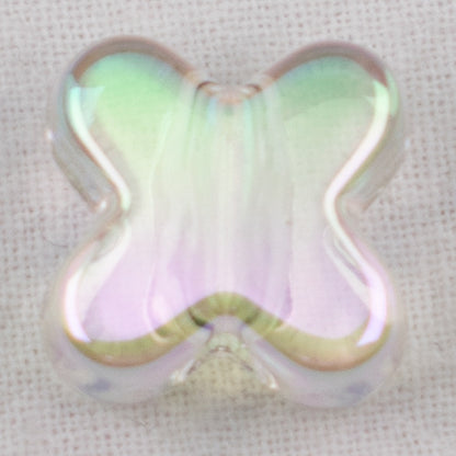 Transparent Clover Acrylic Beads 15x18mm AB Plating Colored 100pcs 5
