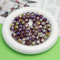 Iridescent Foil Filled Resin Beads 8-16mm Glossy Multicolor 40pcs 16