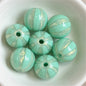 Shimmer Striped Acrylic Beads 16mm Colorful Glossy 100pcs 13