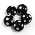 Polka Dot Bubblegum Beads 20mm Colorful Concave Resin Round 10pcs 6