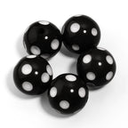 Polka Dot Bubblegum Beads 20mm Colorful Concave Resin Round 10pcs 6