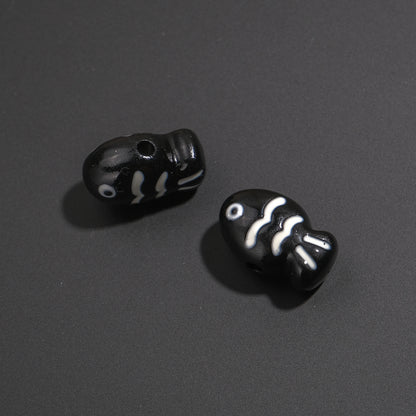 Painted Fish Acrylic Beads 22mm Colorful Cute 20pcs 10