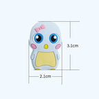 Silicone Focal Beads Little Duck Bowknot Big Eyes Pastel Colors 20pcs 2