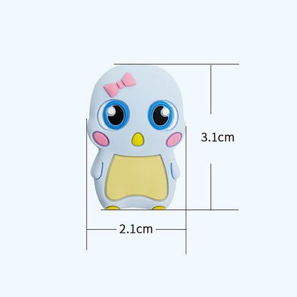 Silicone Focal Beads Little Duck Bowknot Big Eyes Pastel Colors 20pcs 2