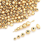 Stainless Steel Faceted Metal Beads 3-6.5mm Mixed Gold and Steel 10pcs