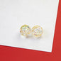 Transparent Rose Acrylic Round Beads 15x16mm Swirling Floral 20pcs 12