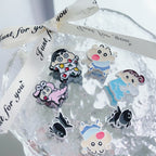 Painted Alloy Metal Beads Baking Shin-Chan Himawari Nohara Series 10pcs 3