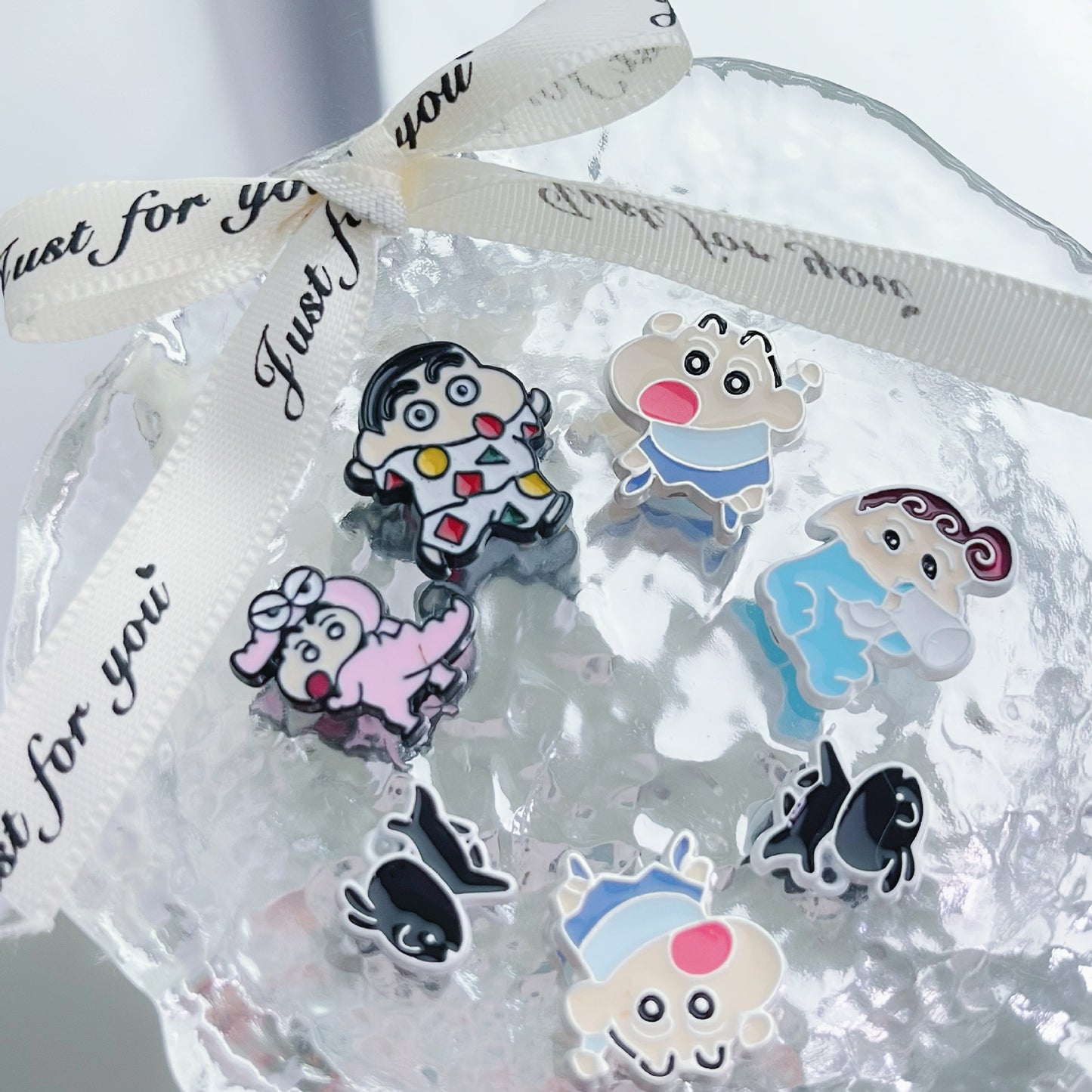 Painted Alloy Metal Beads Baking Shin-Chan Himawari Nohara Series 10pcs 3