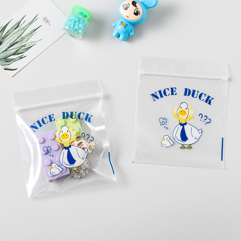 Zip Lock Bags HDPE Plastic Cartoon Animal Print 10x12cm 10pcs 8