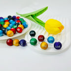 Rubberized Matte Painted Love Word Acrylic Beads 16mm 50pcs