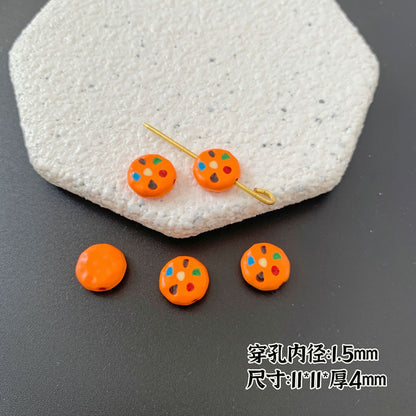 Baking Painted Series Metal Beads Colorful Glossy Alloy 20pcs 28