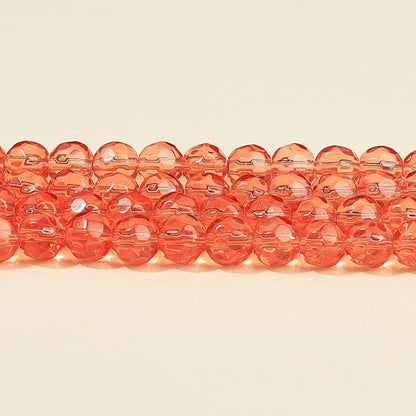 Faceted Round Glass Beads 10mm Clear Pastel Colors 50pcs 16