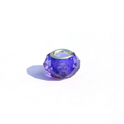 Acrylic Facet Spacer Beads 14mm Large Hole 100pcs 19
