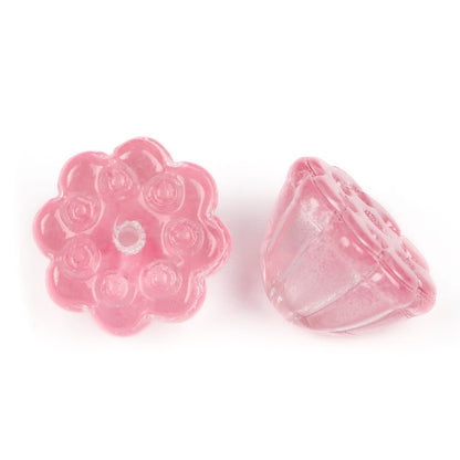 Czech Glass Beads Lotus Seed Pods 10mm Vibrant Colors 100pcs 4
