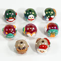 Hand Painted Christmas Socks Acrylic Beads 16.7*15mm Colorful 10pcs 6