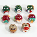 Hand Painted Christmas Socks Acrylic Beads 16.7*15mm Colorful 10pcs 6