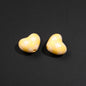 Plaid and Splashed Ink Pattern Heart Acrylic Beads 18mm 20pcs 7