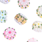 Flower Barrel Clay Beads 24mm Pastel Daisy 5pcs 5