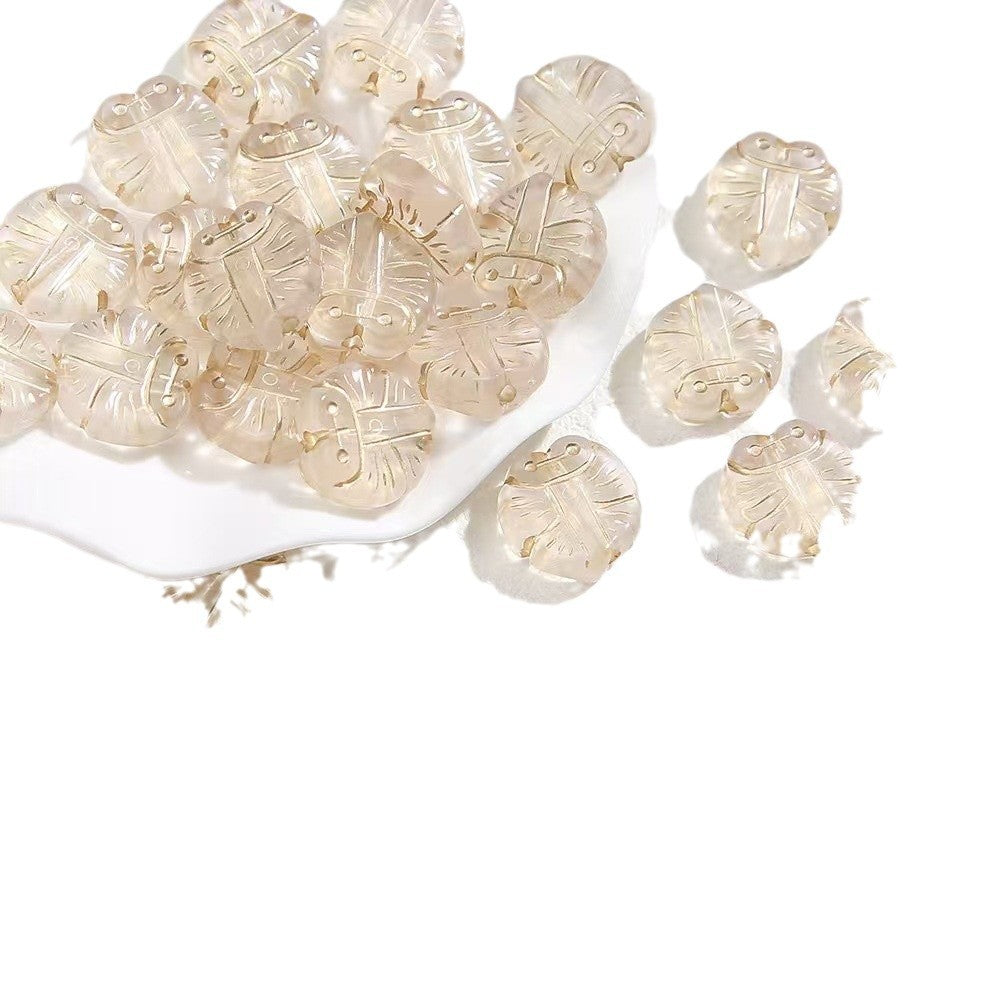 Vintage Imitation Jade Acrylic Beads Opaque Smooth Green 30pcs 5