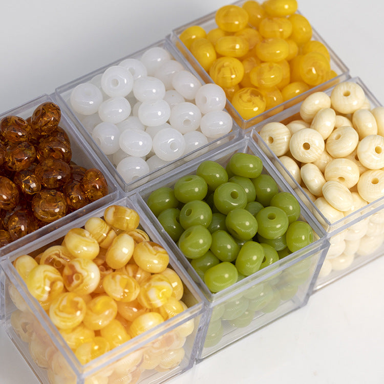 Imitation Gemstone Round Spacer Resin Beads 8mm 10mm Mixed Colors 50pcs 2