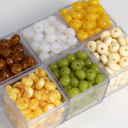 Imitation Gemstone Round Spacer Resin Beads 8mm 10mm Mixed Colors 50pcs 2