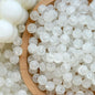 Frosted Round Glass Beads 10mm Jade Crushed Texture 30pcs 13