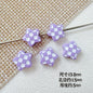 Star and Heart Metal Beads 13mm Baking Painted Houndstooth 10pcs 10
