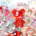 Transparent Bear Acrylic Beads 20-34mm Glossy Translucent 30pcs 5