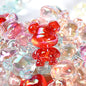 Transparent Bear Acrylic Beads 20-34mm Glossy Translucent 30pcs 5