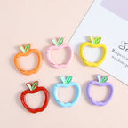 Zinc Alloy Apple Shape Trigger Spring Key Rings 3cm 6pcs 4